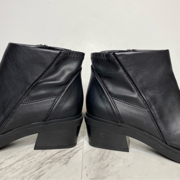 New! Franco Sarto Fina Black Faux Leather Western Bootie 9M - Picture 8 of 14